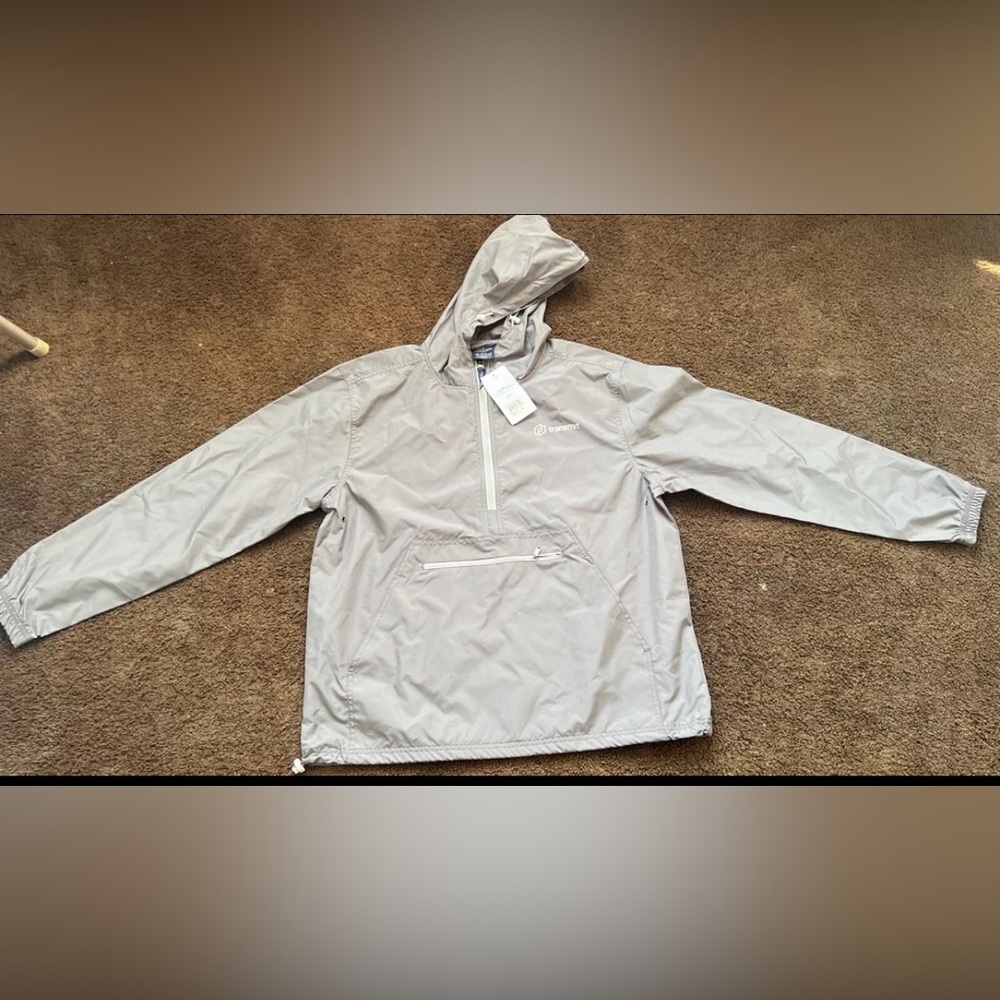 Charles River Apparel New  Grey rain jacket  Size M